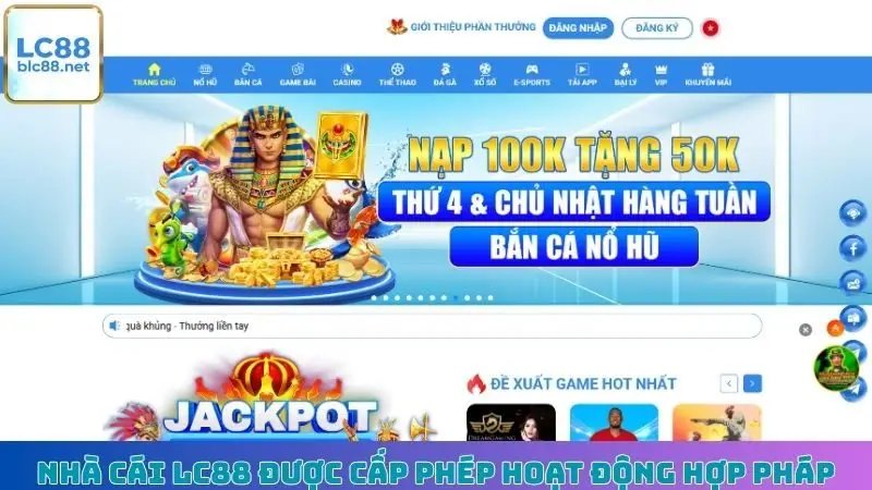 Nhà cái LC88 được cấp phép hoạt động hợp pháp